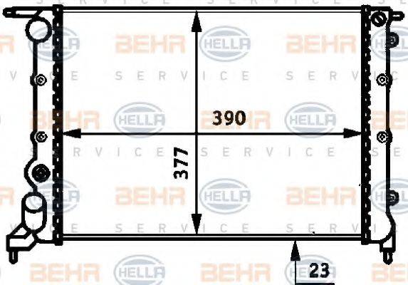 BEHR HELLA SERVICE 8MK376717301 Радиатор, охлаждение двигателя