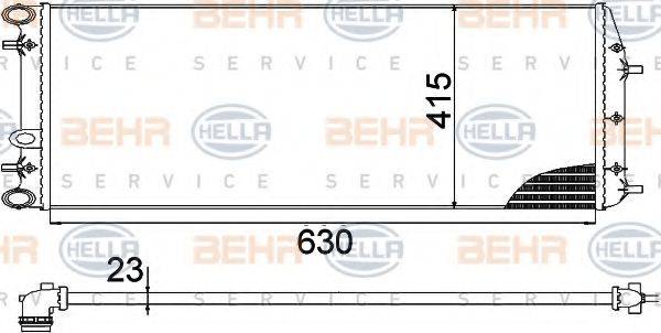 BEHR HELLA SERVICE 8MK376717701 Радиатор, охлаждение двигателя