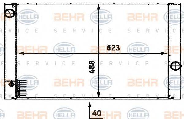 BEHR HELLA SERVICE 8MK376718001 Радиатор, охлаждение двигателя