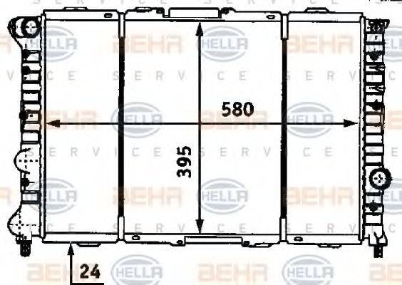 BEHR HELLA SERVICE 8MK376718111 Радиатор, охлаждение двигателя