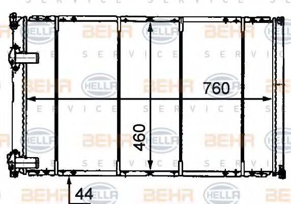BEHR HELLA SERVICE 8MK376718231 Радиатор, охлаждение двигателя