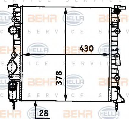 BEHR HELLA SERVICE 8MK376718271 Радиатор, охлаждение двигателя
