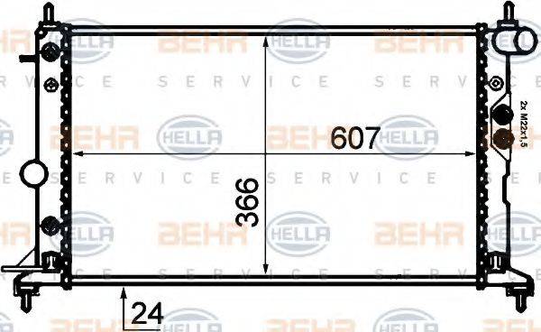 BEHR HELLA SERVICE 8MK376718711 Радиатор, охлаждение двигателя