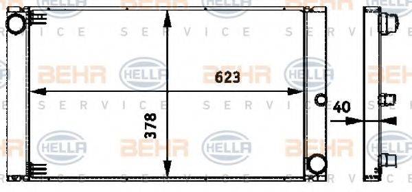 BEHR HELLA SERVICE 8MK376719121 Радиатор, охлаждение двигателя