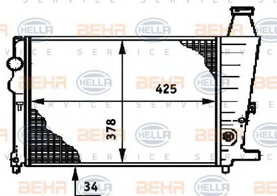 BEHR HELLA SERVICE 8MK376719401 Радиатор, охлаждение двигателя