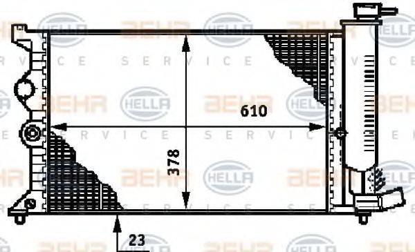 BEHR HELLA SERVICE 8MK376719421 Радиатор, охлаждение двигателя