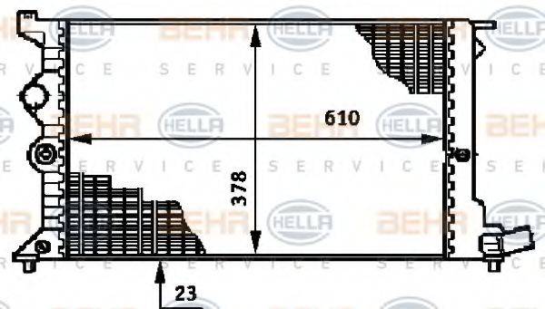 BEHR HELLA SERVICE 8MK376719451 Радиатор, охлаждение двигателя