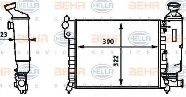 BEHR HELLA SERVICE 8MK376720001 Радиатор, охлаждение двигателя