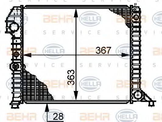 BEHR HELLA SERVICE 8MK376720471 Радиатор, охлаждение двигателя