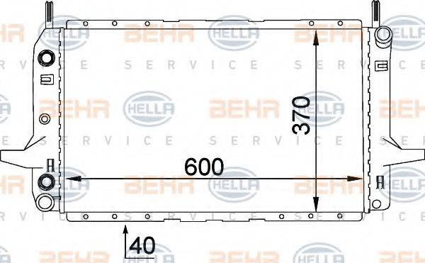 BEHR HELLA SERVICE 8MK376720621 Радиатор, охлаждение двигателя