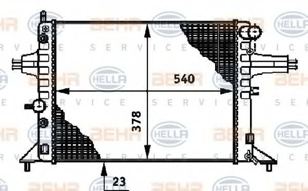 BEHR HELLA SERVICE 8MK376720651 Радиатор, охлаждение двигателя