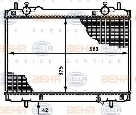 BEHR HELLA SERVICE 8MK376720771 Радиатор, охлаждение двигателя