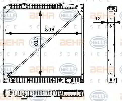 BEHR HELLA SERVICE 8MK376721211 Радиатор, охлаждение двигателя