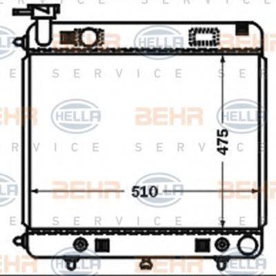 BEHR HELLA SERVICE 8MK376721371 Радиатор, охлаждение двигателя