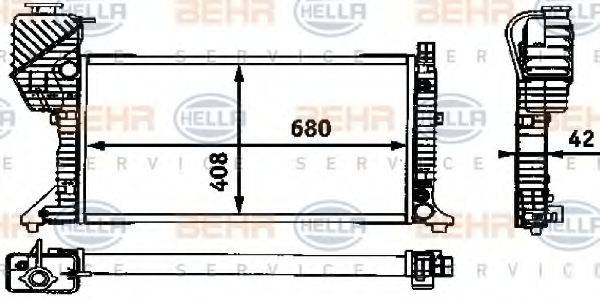 BEHR HELLA SERVICE 8MK376721441 Радиатор, охлаждение двигателя