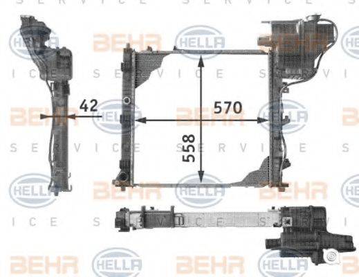 BEHR HELLA SERVICE 8MK376721651 Радиатор, охлаждение двигателя