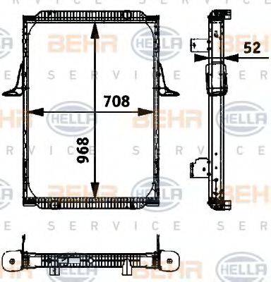 BEHR HELLA SERVICE 8MK376721731 Радиатор, охлаждение двигателя