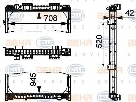 BEHR HELLA SERVICE 8MK376721761 Радиатор, охлаждение двигателя