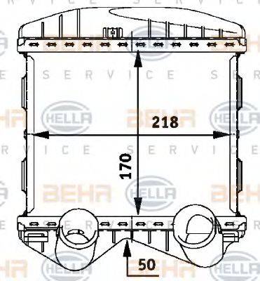 BEHR HELLA SERVICE 8ML376723021 Интеркулер