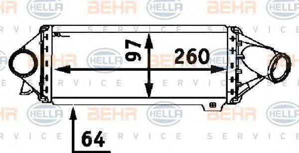 BEHR HELLA SERVICE 8ML376723061 Интеркулер