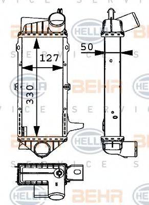 BEHR HELLA SERVICE 8ML376723111 Интеркулер