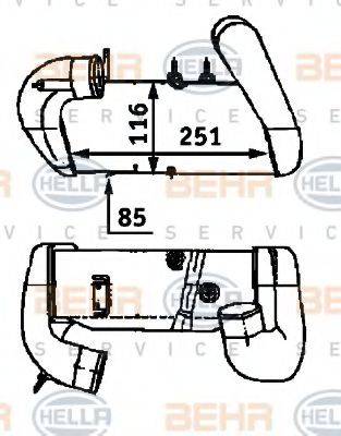 BEHR HELLA SERVICE 8ML376723271 Интеркулер
