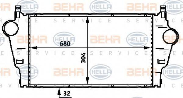 BEHR HELLA SERVICE 8ML376723291 Интеркулер