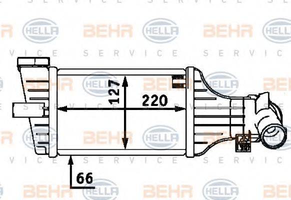 BEHR HELLA SERVICE 8ML376723411 Интеркулер