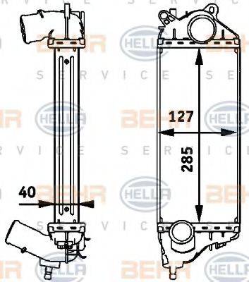 BEHR HELLA SERVICE 8ML376723441 Интеркулер