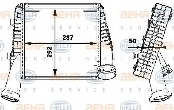 BEHR HELLA SERVICE 8ML376723481 Интеркулер