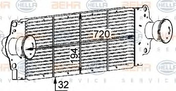 BEHR HELLA SERVICE 8ML376723511 Интеркулер