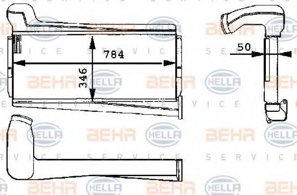 BEHR HELLA SERVICE 8ML376723631 Интеркулер