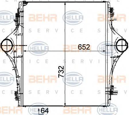 BEHR HELLA SERVICE 8ML376723751 Интеркулер