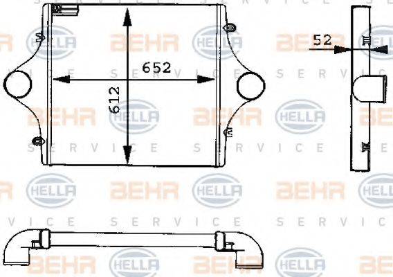 BEHR HELLA SERVICE 8ML376723761 Интеркулер