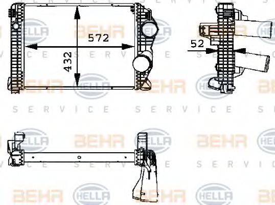 BEHR HELLA SERVICE 8ML376723791 Интеркулер