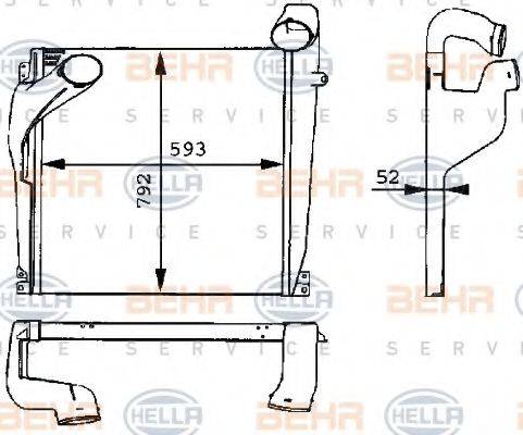 BEHR HELLA SERVICE 8ML376724011 Интеркулер