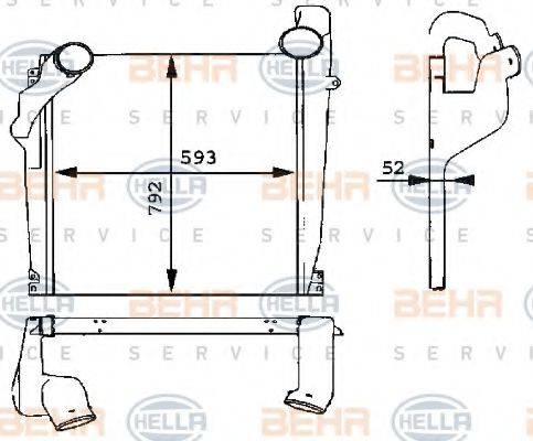 BEHR HELLA SERVICE 8ML376724021 Интеркулер