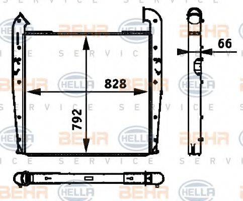 BEHR HELLA SERVICE 8ML376724041 Интеркулер