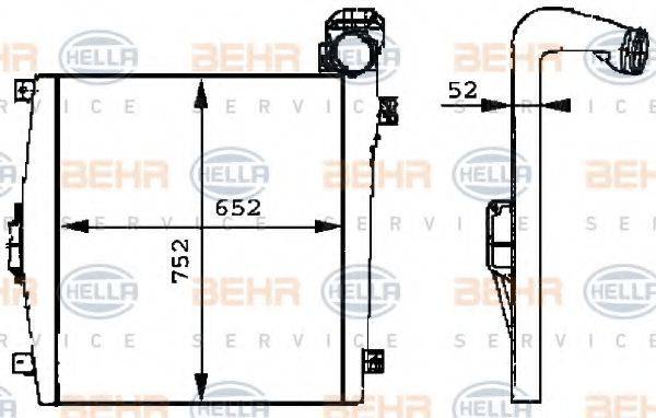 BEHR HELLA SERVICE 8ML376724051 Интеркулер