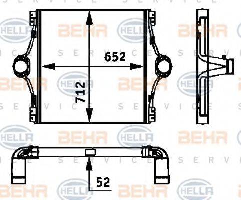 BEHR HELLA SERVICE 8ML376724101 Интеркулер