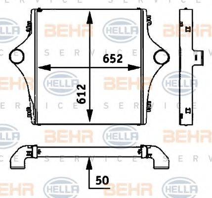 BEHR HELLA SERVICE 8ML376724201 Интеркулер