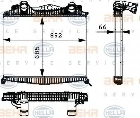 BEHR HELLA SERVICE 8ML376724221 Интеркулер