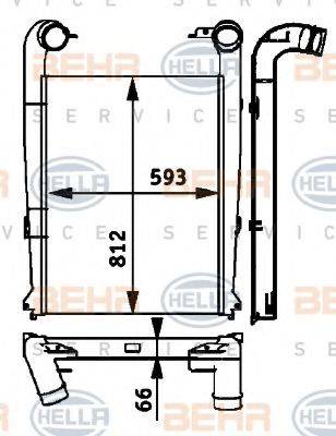 BEHR HELLA SERVICE 8ML376724241 Интеркулер