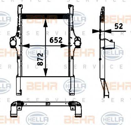 BEHR HELLA SERVICE 8ML376724251 Интеркулер