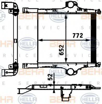 BEHR HELLA SERVICE 8ML376724271 Интеркулер
