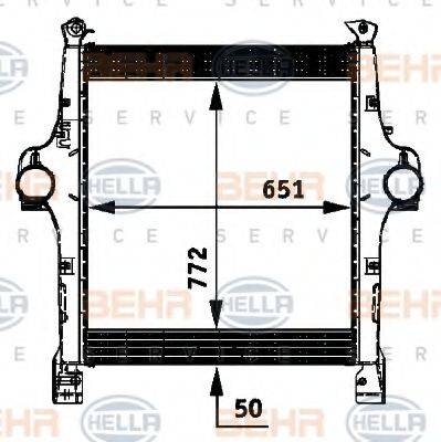 BEHR HELLA SERVICE 8ML376724301 Интеркулер