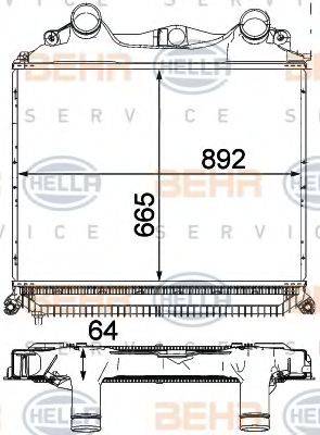 BEHR HELLA SERVICE 8ML376724361 Интеркулер