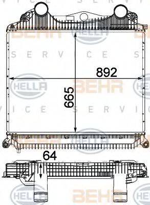 BEHR HELLA SERVICE 8ML376724381 Интеркулер