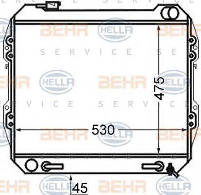 BEHR HELLA SERVICE 8MK376724551 Радиатор, охлаждение двигателя