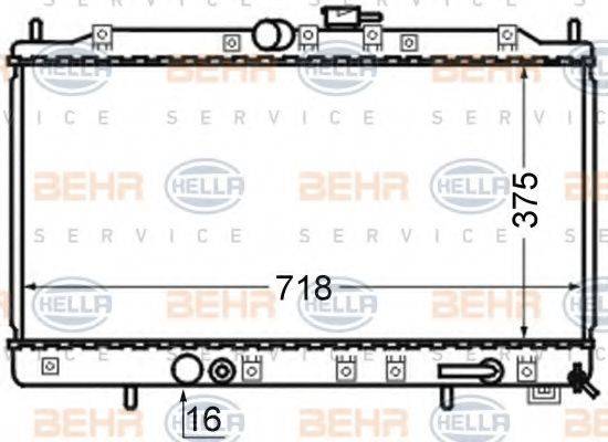 BEHR HELLA SERVICE 8MK376724681 Радиатор, охлаждение двигателя